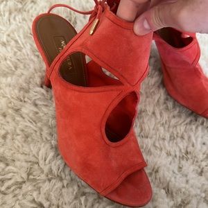 Coral Aquazzura Heels